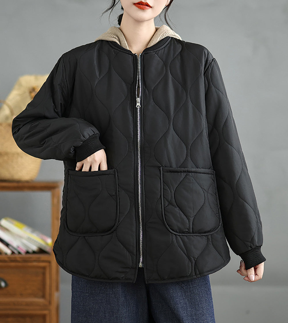 Women Stand Collar Pea Coat