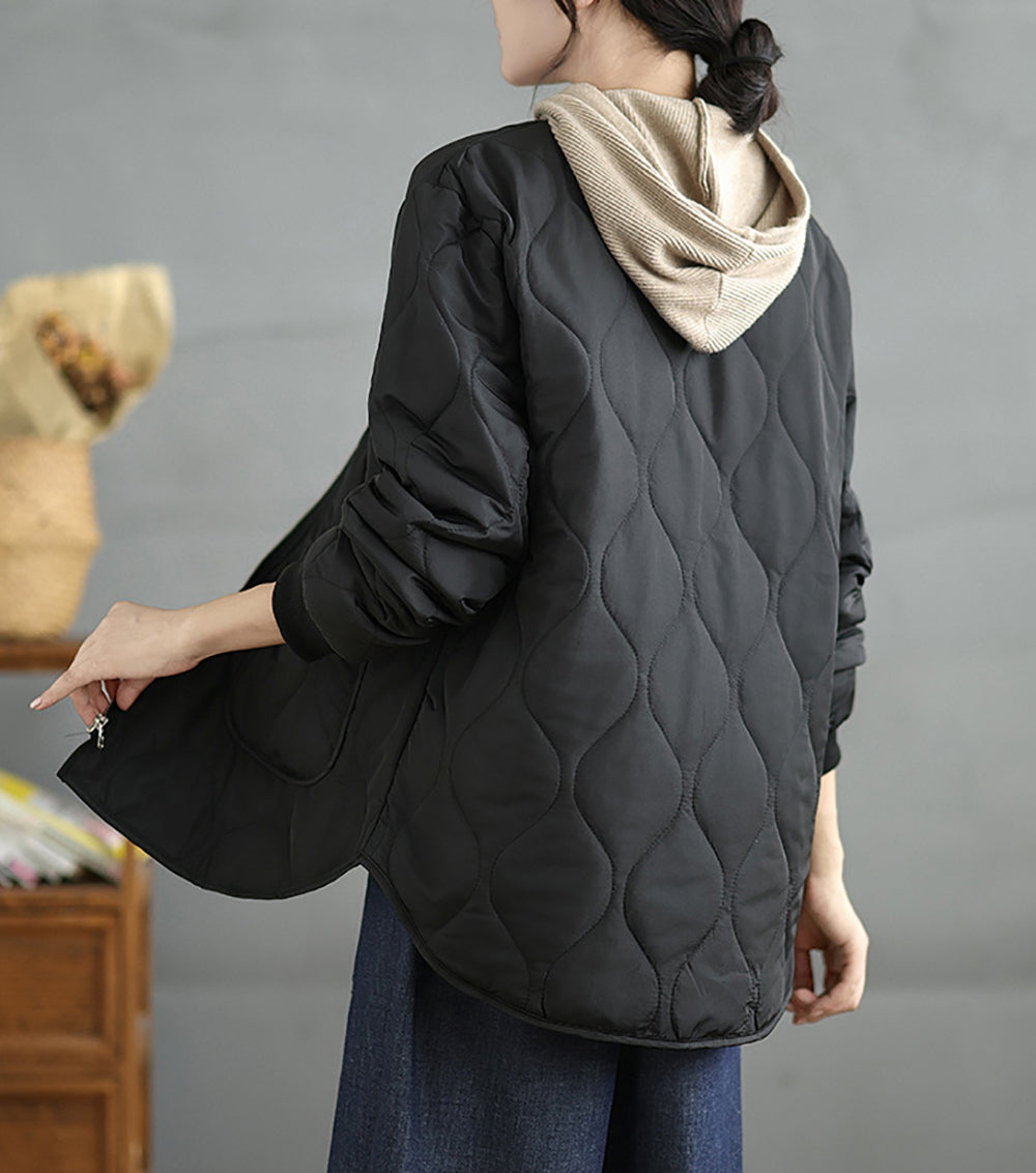 Women Stand Collar Pea Coat