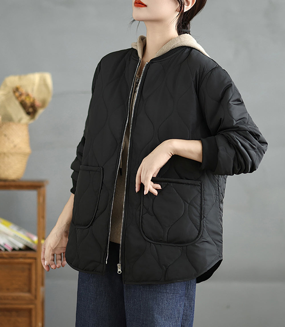 Women Stand Collar Pea Coat