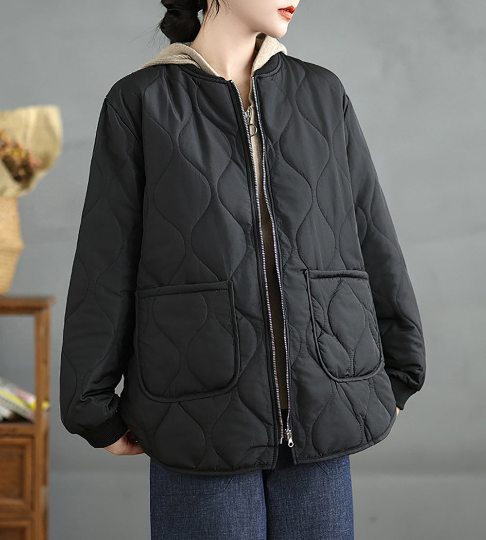 Women Stand Collar Pea Coat