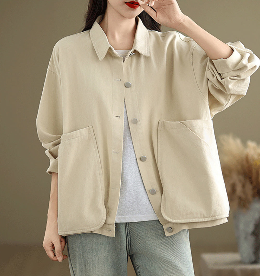 Women Cotton Shirt Style Top