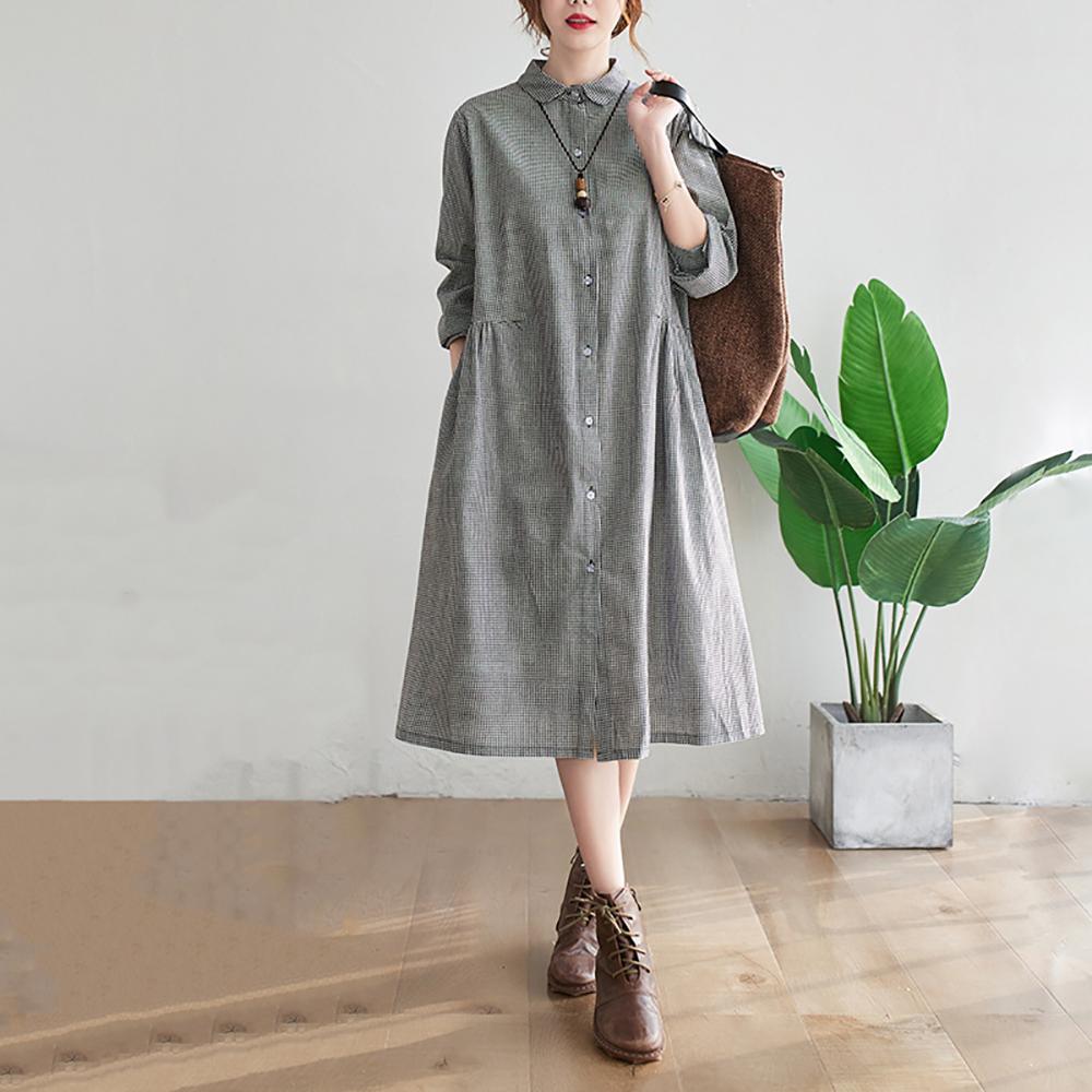 Women Solid Shirt Dress