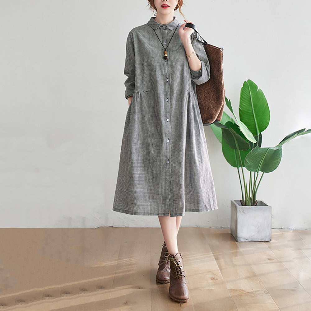 Women Solid Shirt Dress