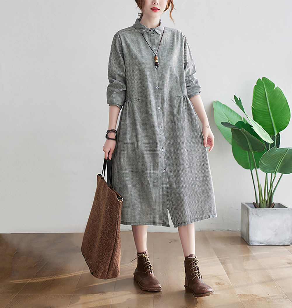 Women Solid Shirt Dress