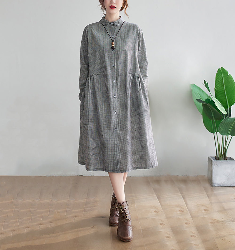Women Solid Shirt Dress