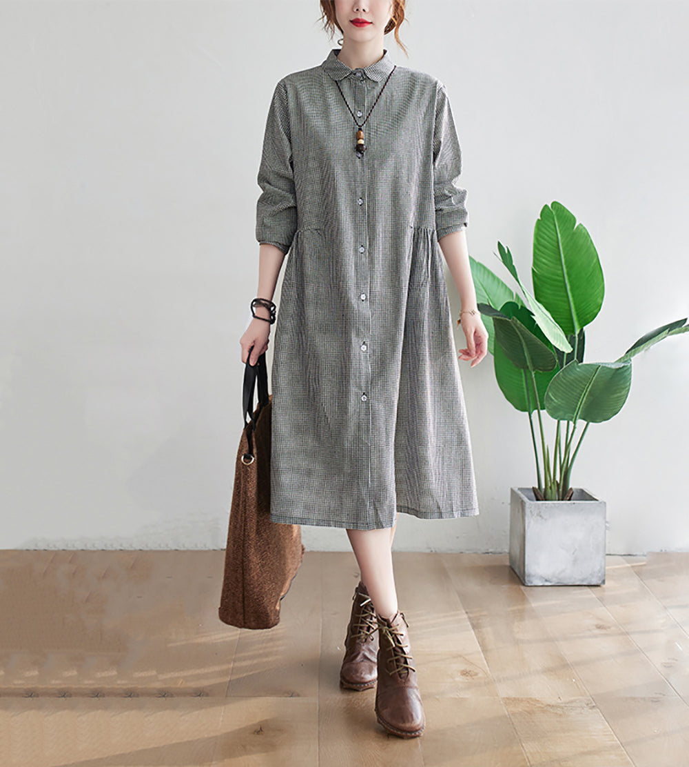 Women Solid Shirt Dress