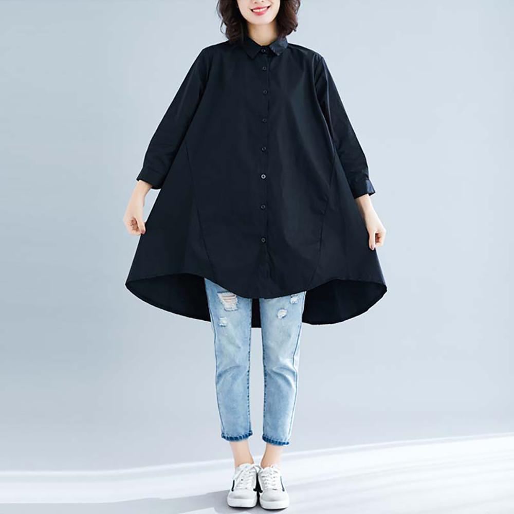 Women Solid Opaque Oversized Longline Casual Shirt