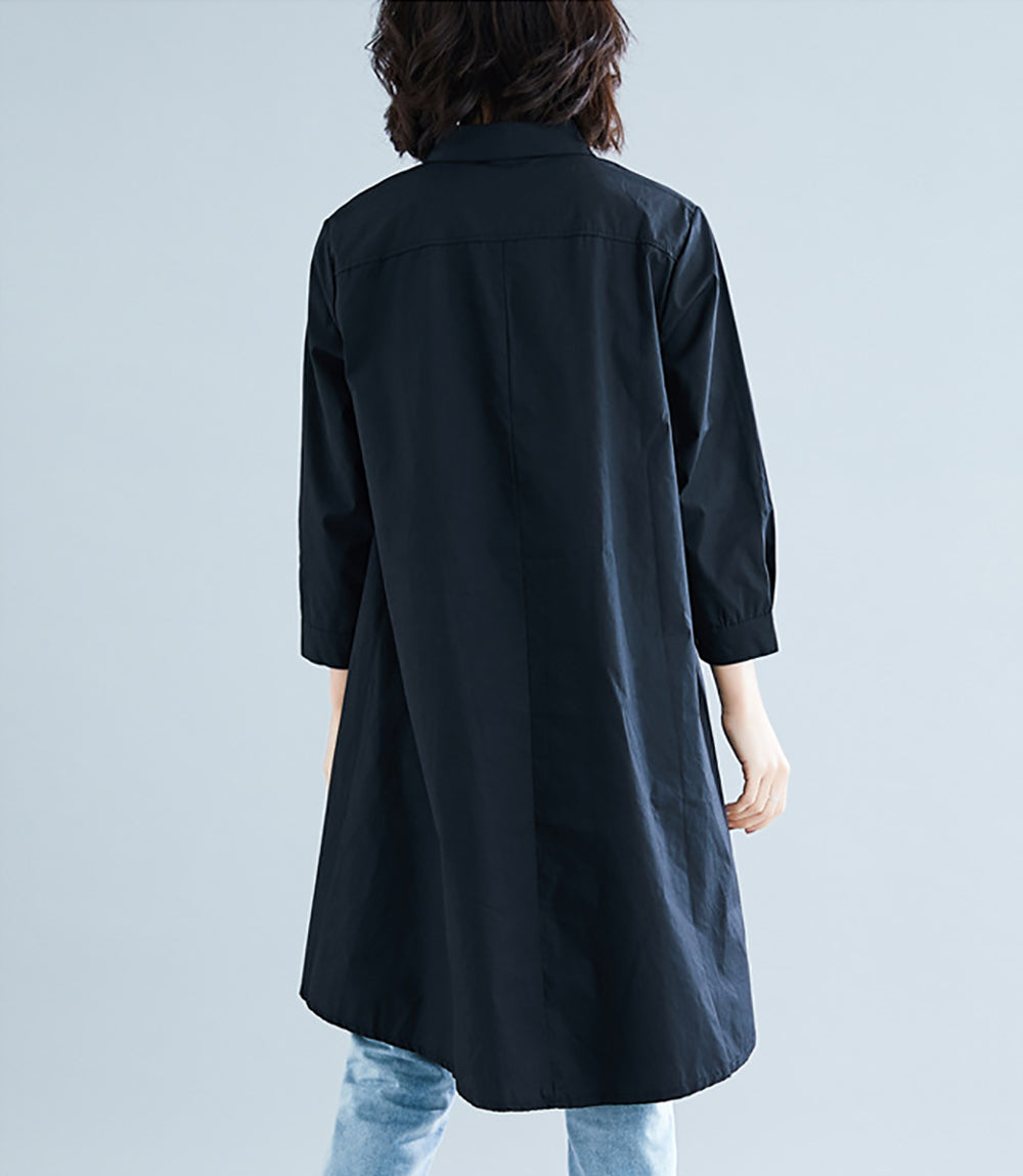 Women Solid Opaque Oversized Longline Casual Shirt