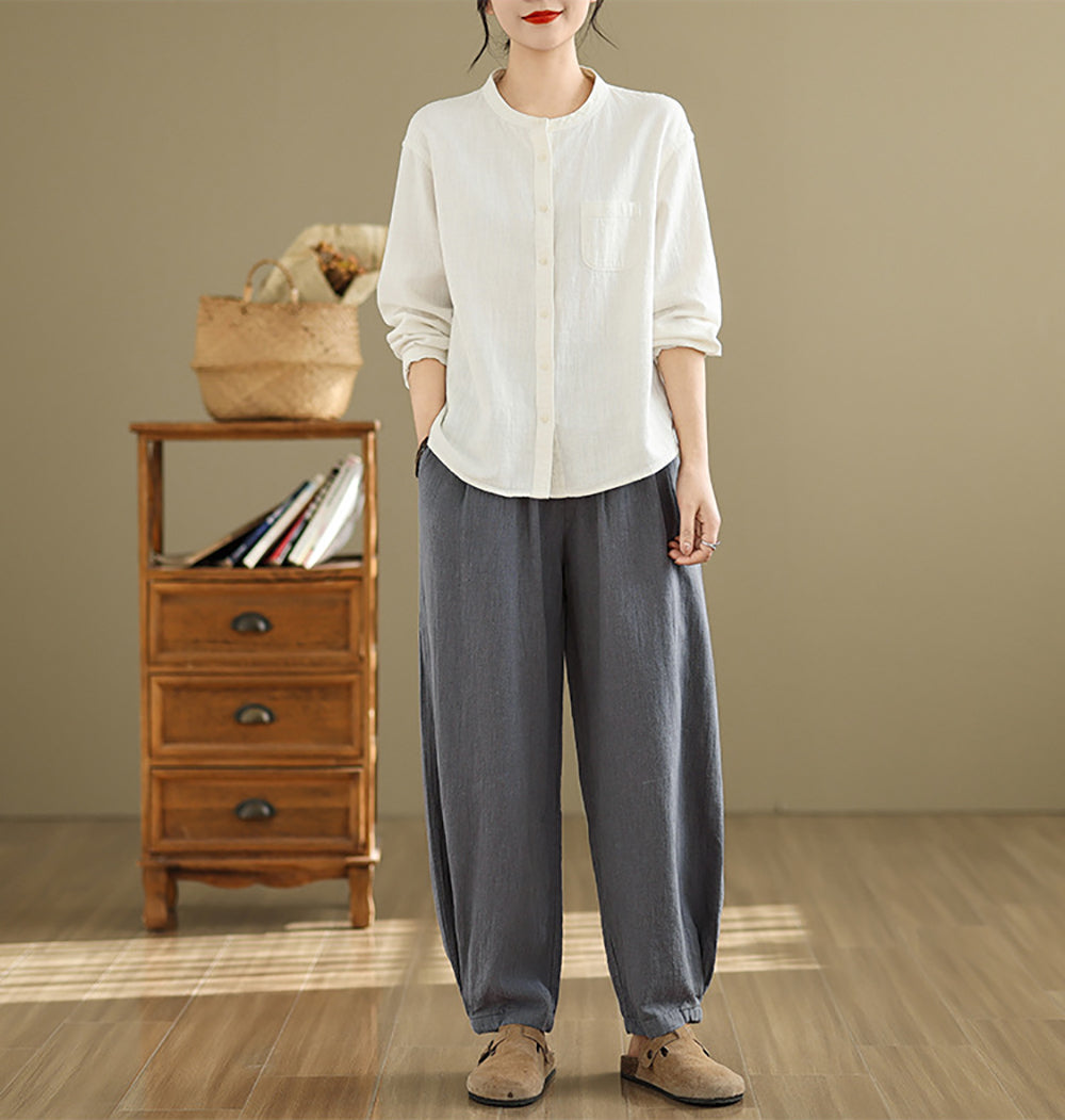 Women High-Rise Easy Wash Pleated Trousers
