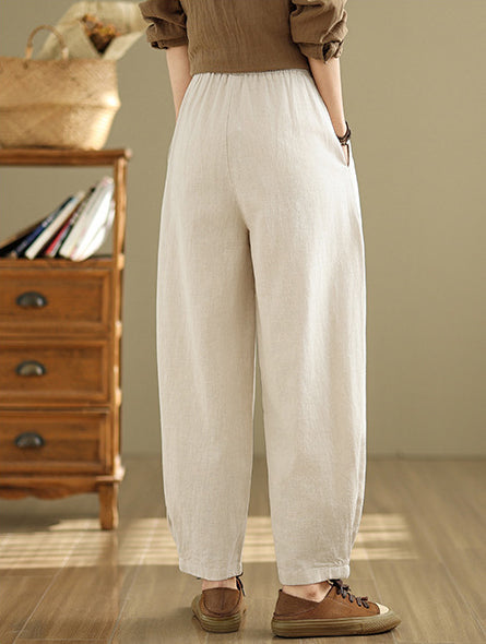 Women High-Rise Easy Wash Pleated Trousers