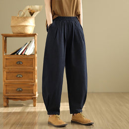 Women High-Rise Easy Wash Pleated Trousers