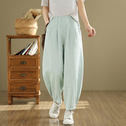 Women High-Rise Easy Wash Pleated Trousers