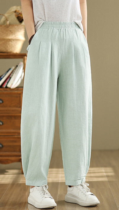 Women High-Rise Easy Wash Pleated Trousers