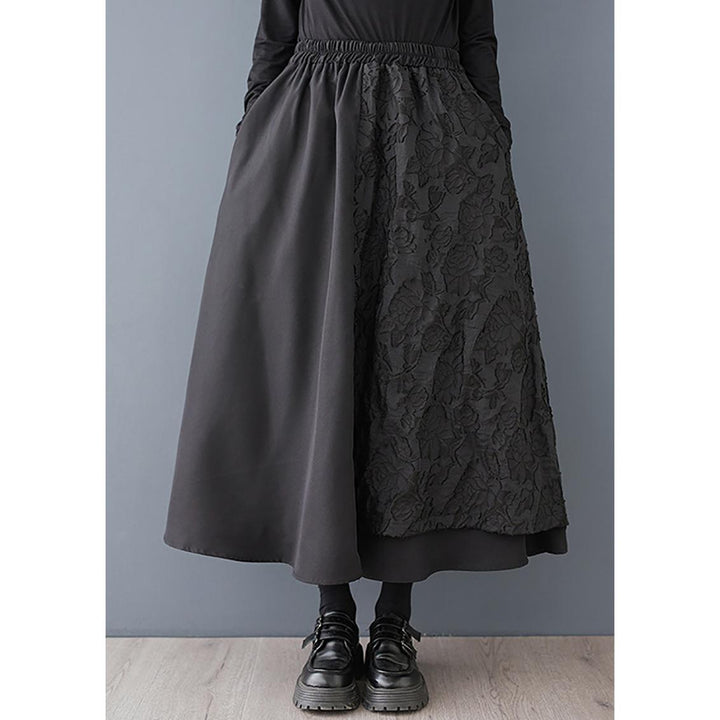 Women Self Design Flared Maxi Skirt