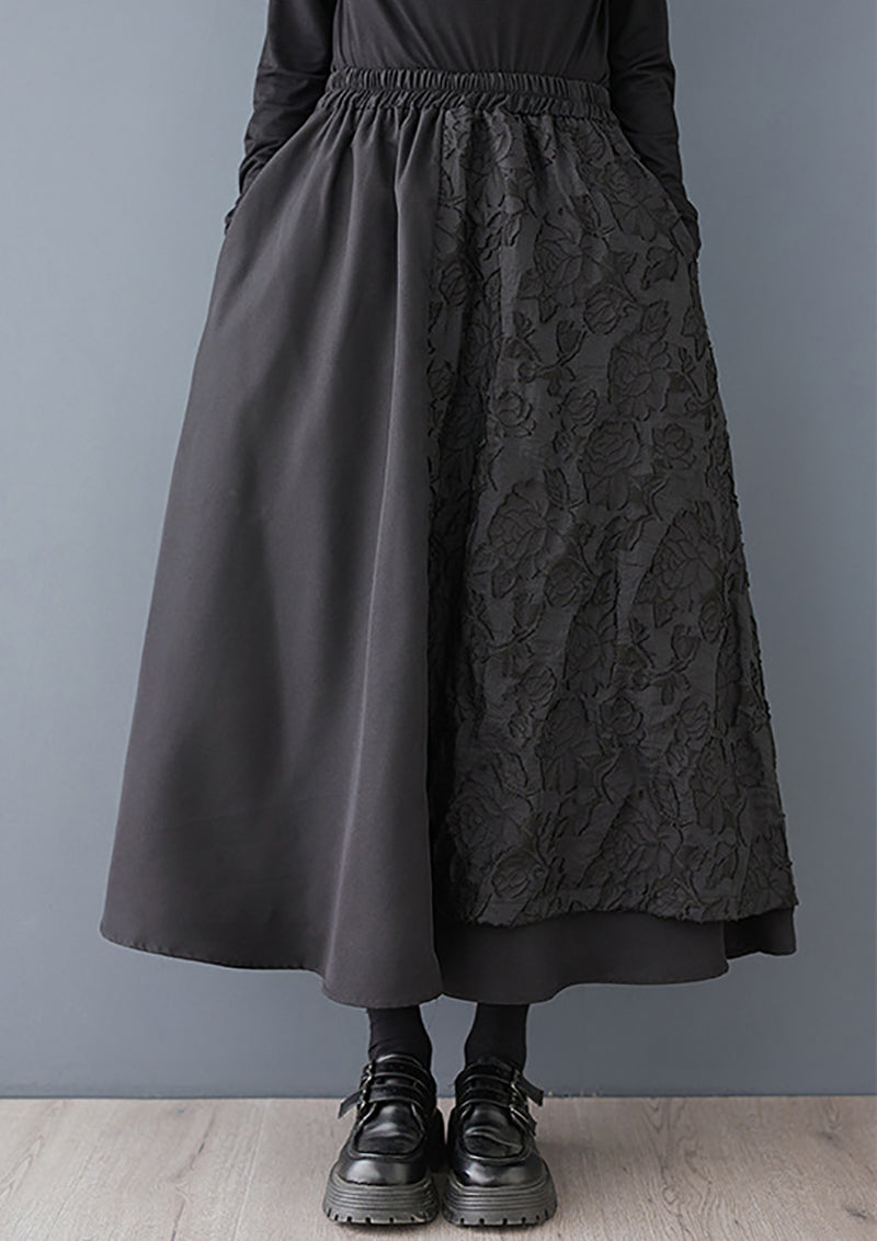 Women Self Design Flared Maxi Skirt