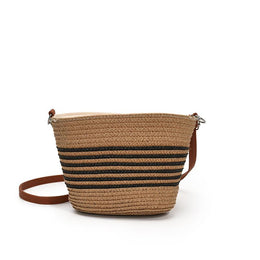 Black Textured One Handle Sling Bag