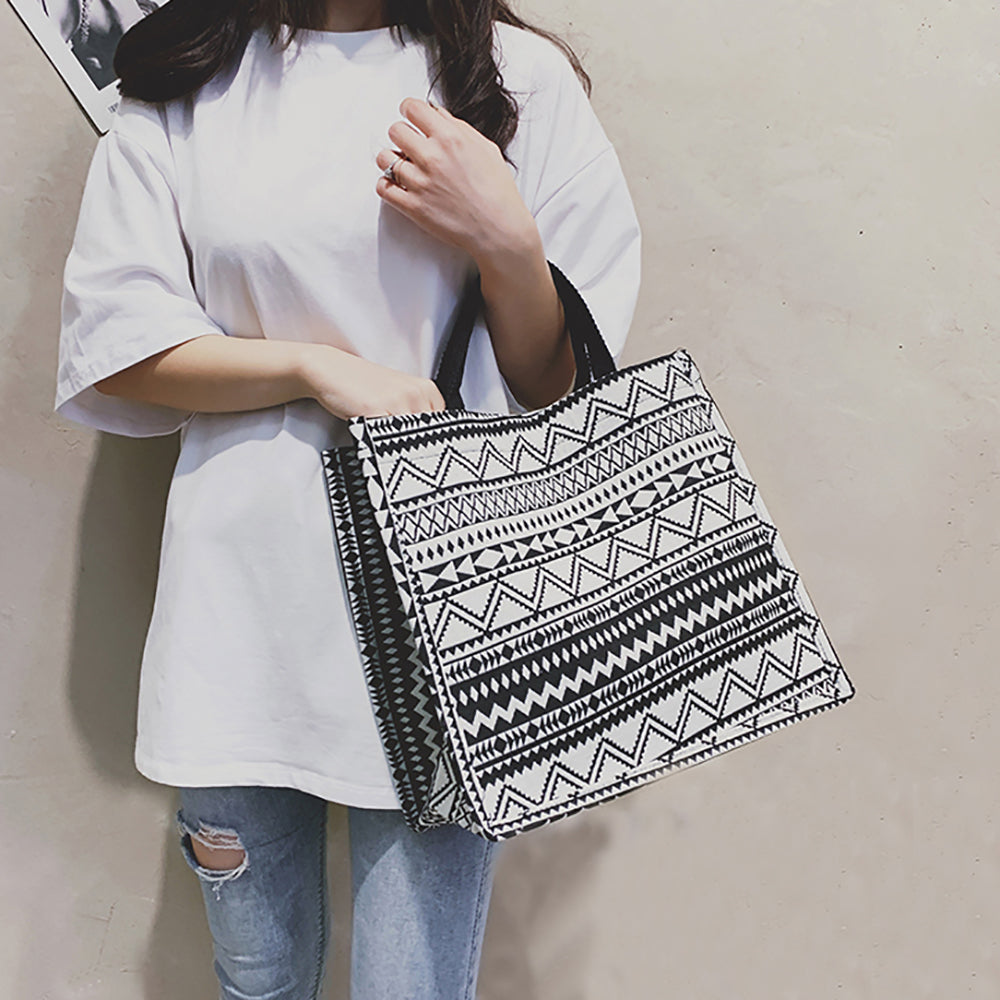 Printed PU Bucket Handheld Bag