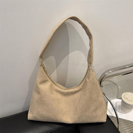 Khaki Solid One Handle Sling Bag