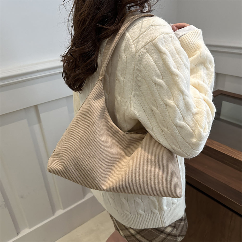 Khaki Solid One Handle Sling Bag