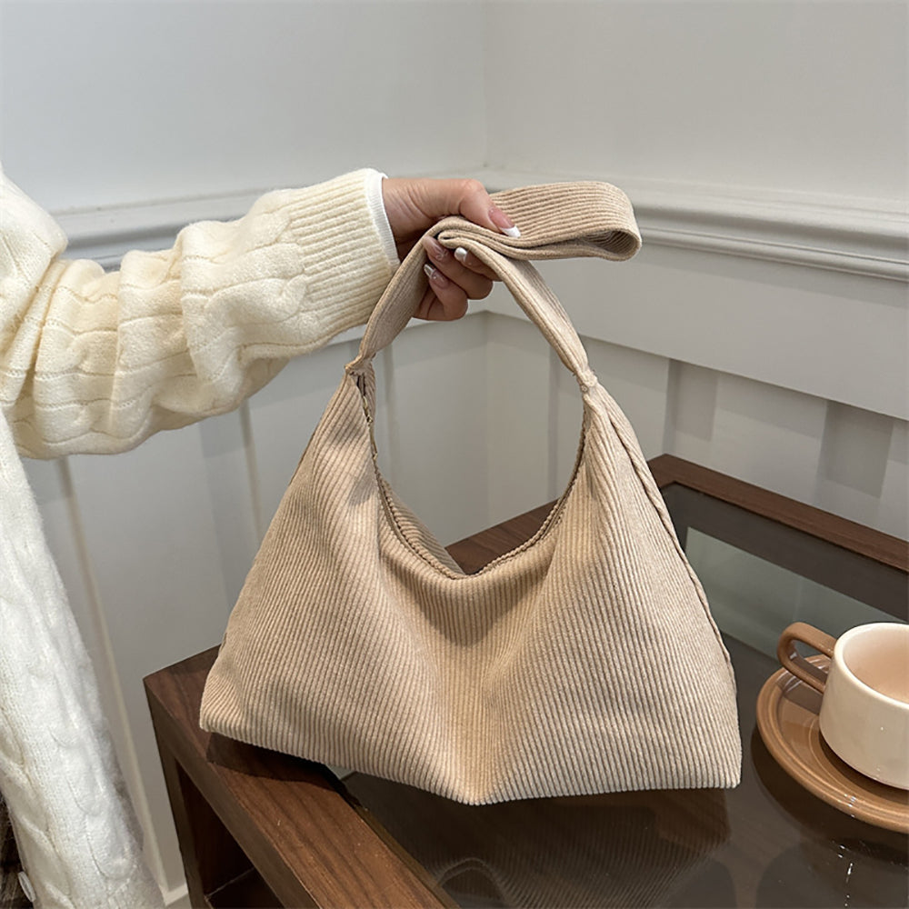 Khaki Solid One Handle Sling Bag