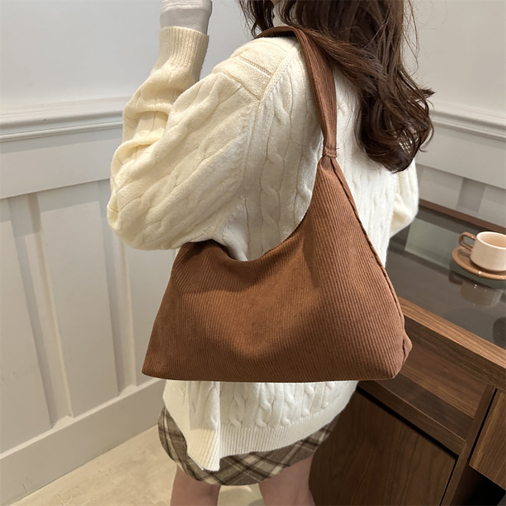 Brown Solid One Handle Sling Bag