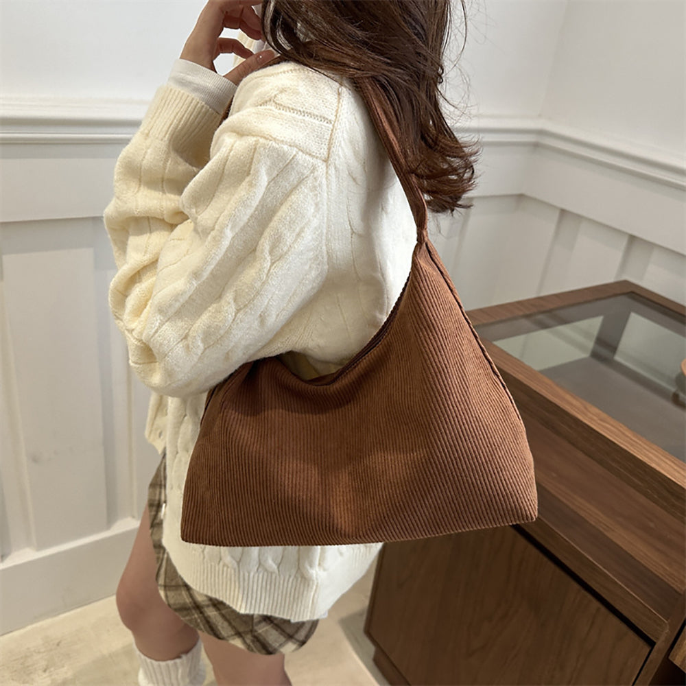 Brown Solid One Handle Sling Bag