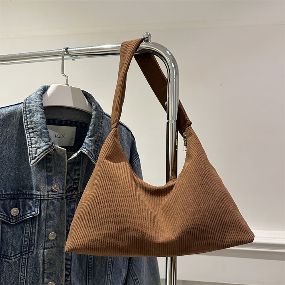 Brown Solid One Handle Sling Bag