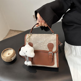 PU Bucket Sling Bag with Applique