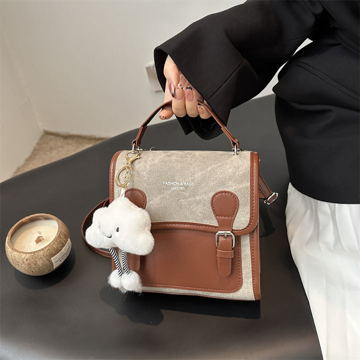 PU Bucket Sling Bag with Applique