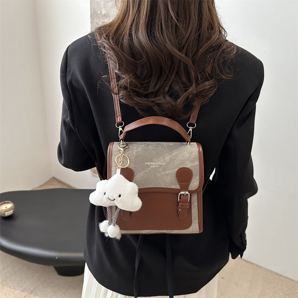 PU Bucket Sling Bag with Applique