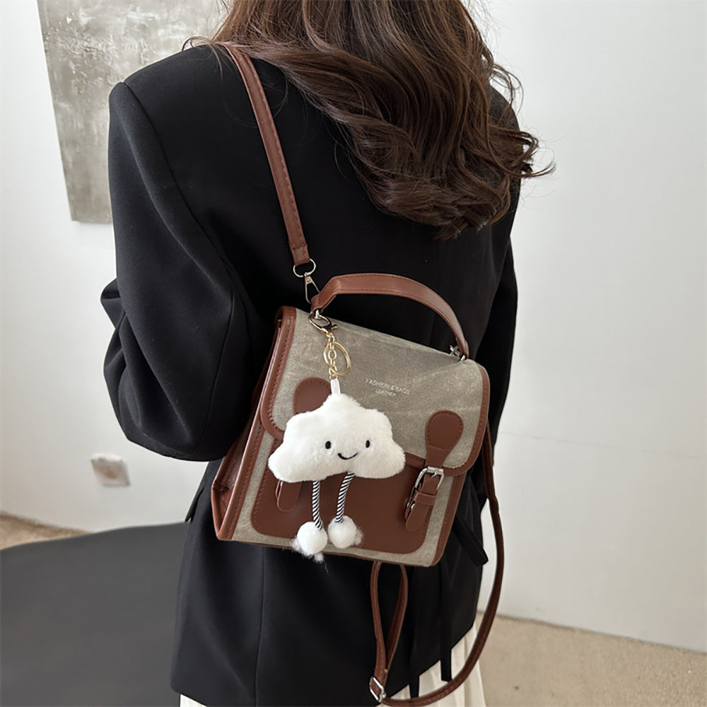 PU Bucket Sling Bag with Applique