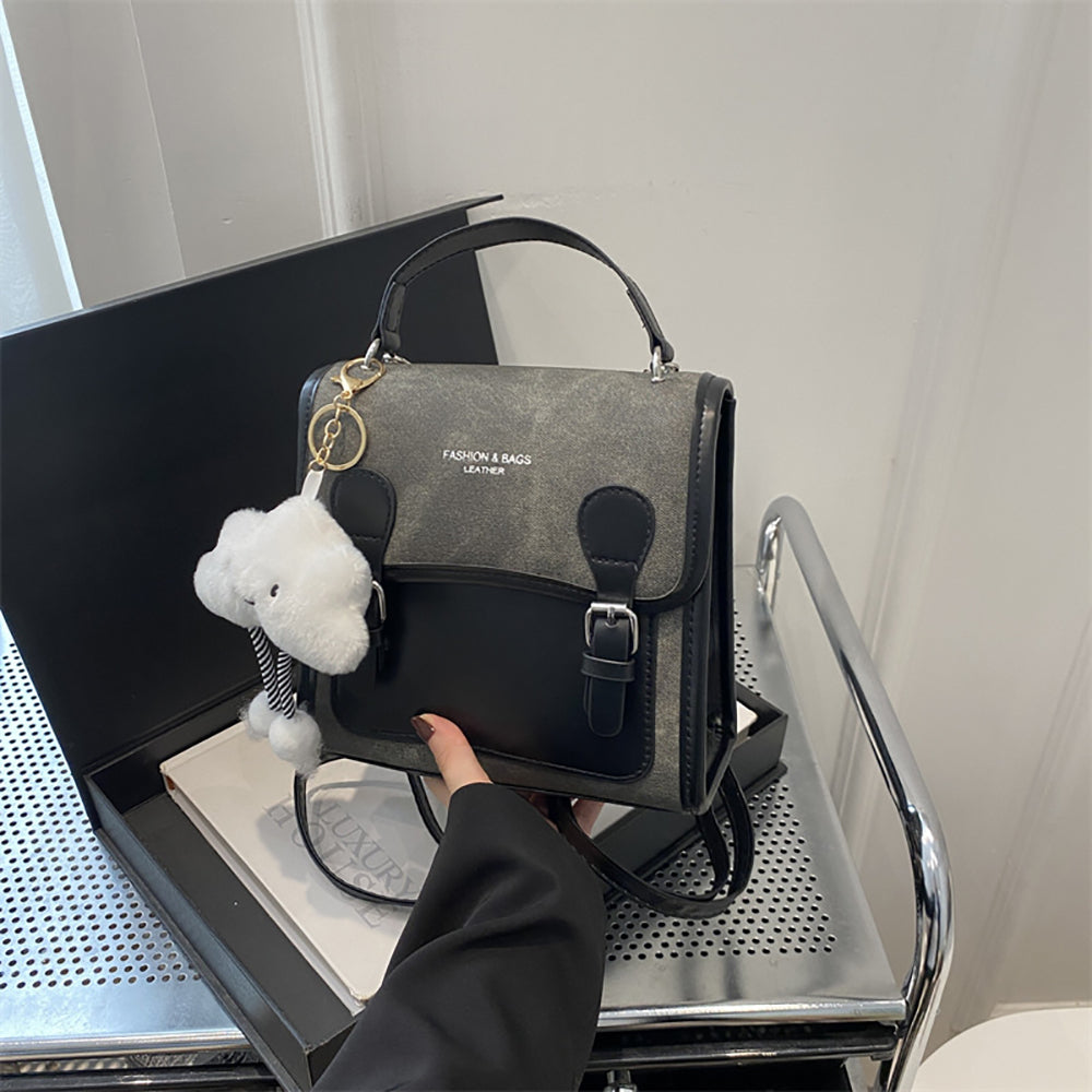 PU Bucket Sling Bag with Applique