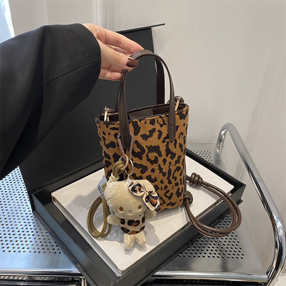 PU Bucket Handheld Bag with Applique
