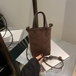 PU Bucket Handheld Bag with Applique