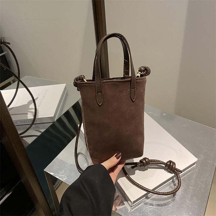 PU Bucket Handheld Bag with Applique