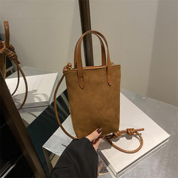 PU Bucket Handheld Bag with Applique