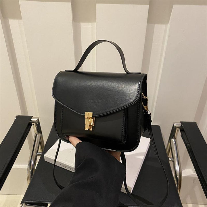 Black Solid One Handle Sling Bag