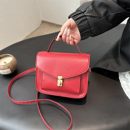 Red Solid One Handle Sling Bag