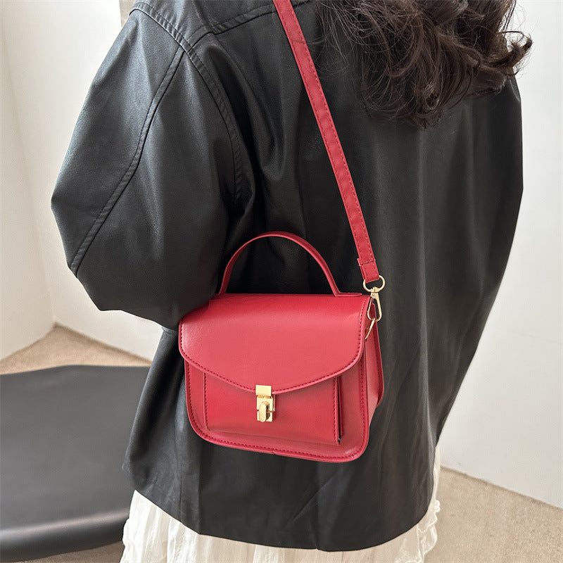Red Solid One Handle Sling Bag