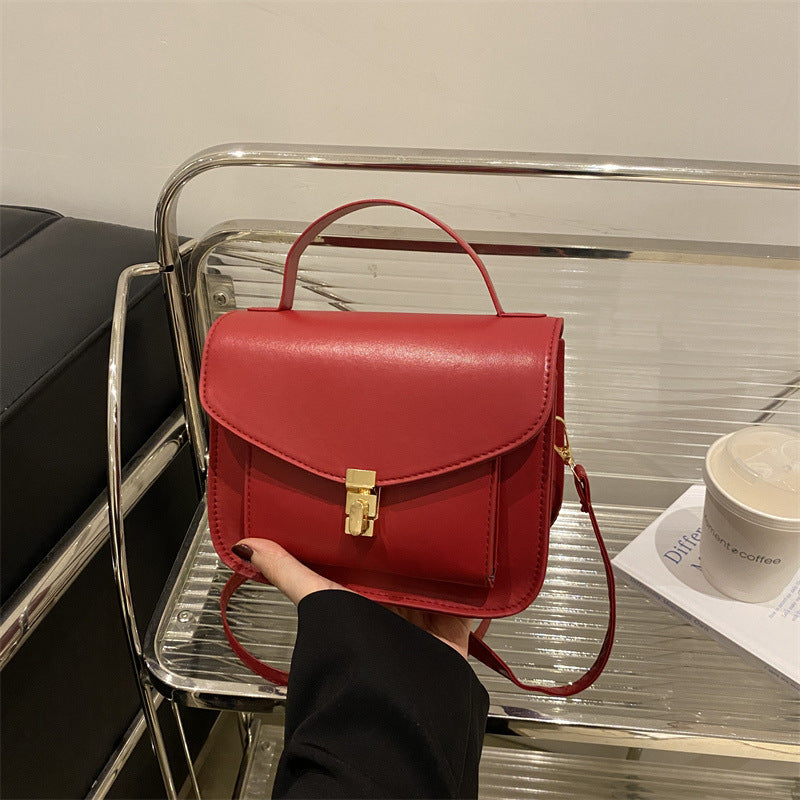 Red Solid One Handle Sling Bag