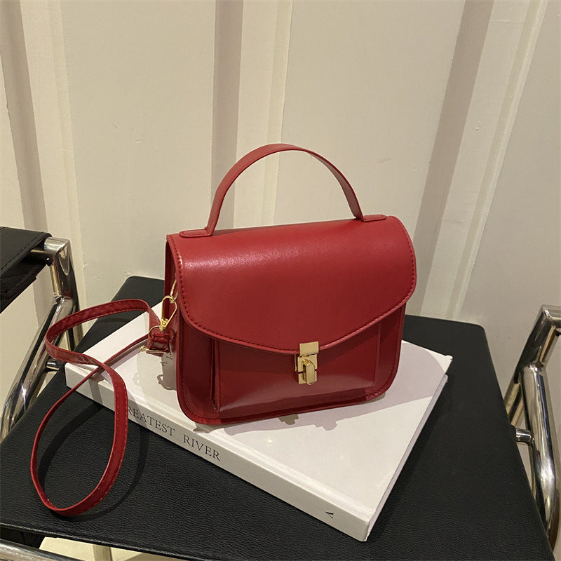 Red Solid One Handle Sling Bag
