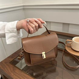 Brown Solid One Handle Sling Bag