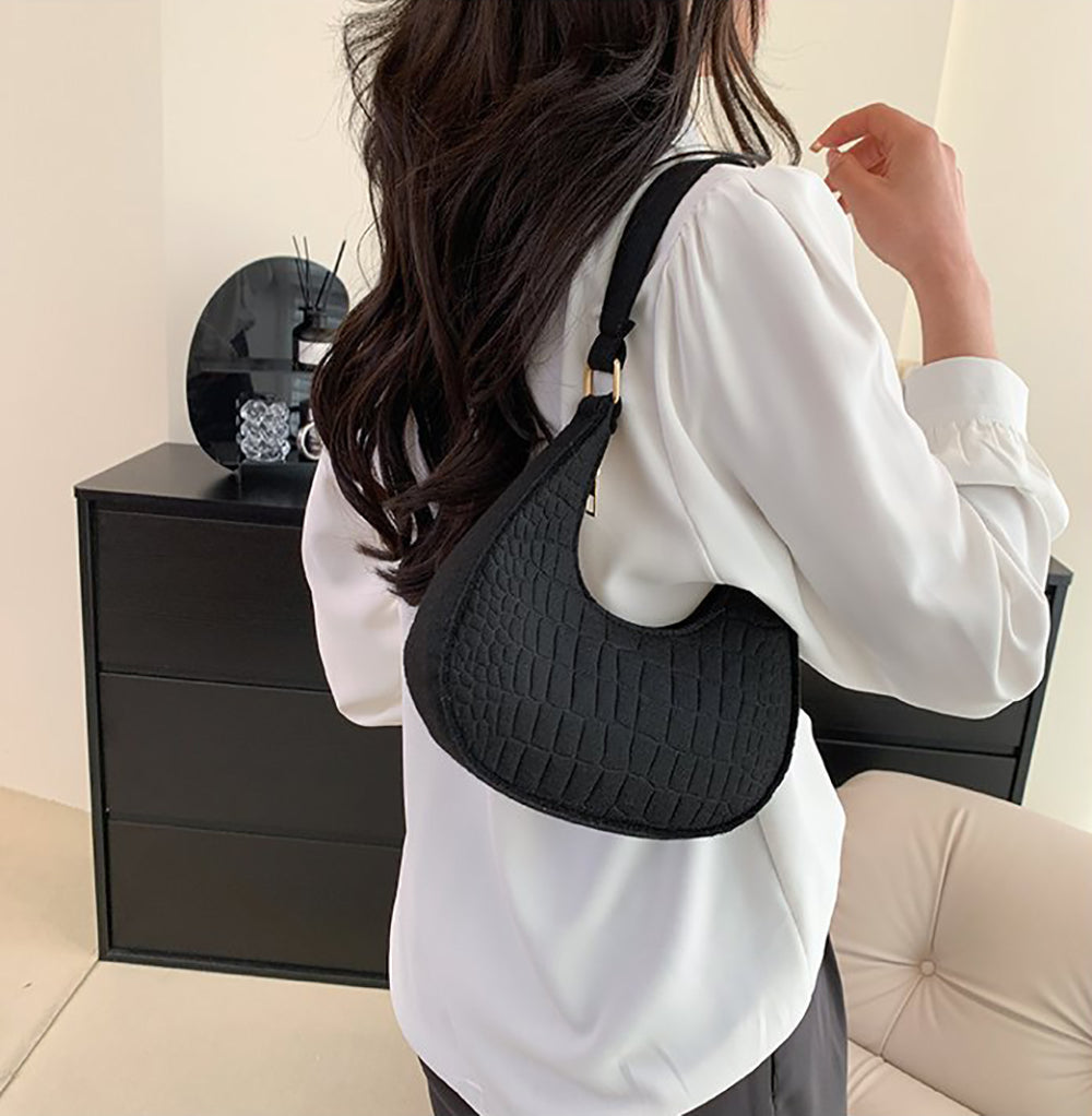 Textured Hobo Bag