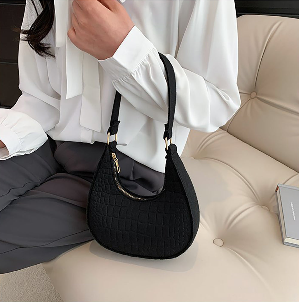 Textured Hobo Bag