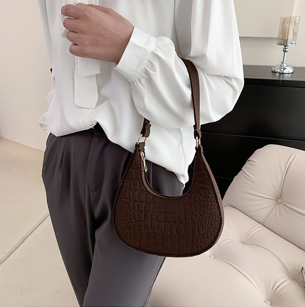 Textured Hobo Bag