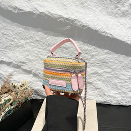 Black Printed One Handle Hobo Bag