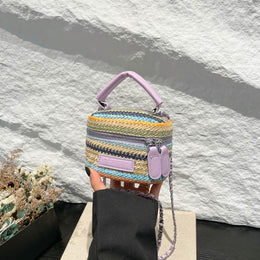 Black Printed One Handle Hobo Bag