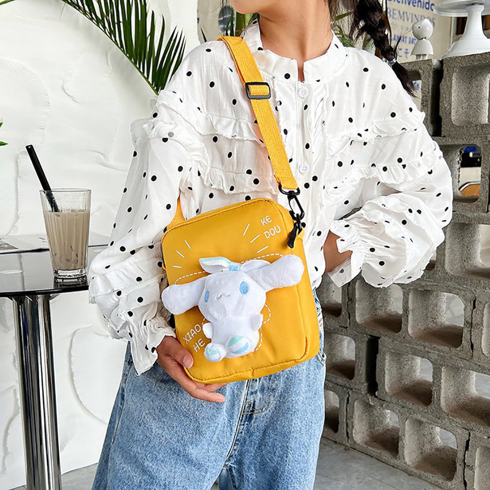 Printed Structured Shoulder Bag with Applique