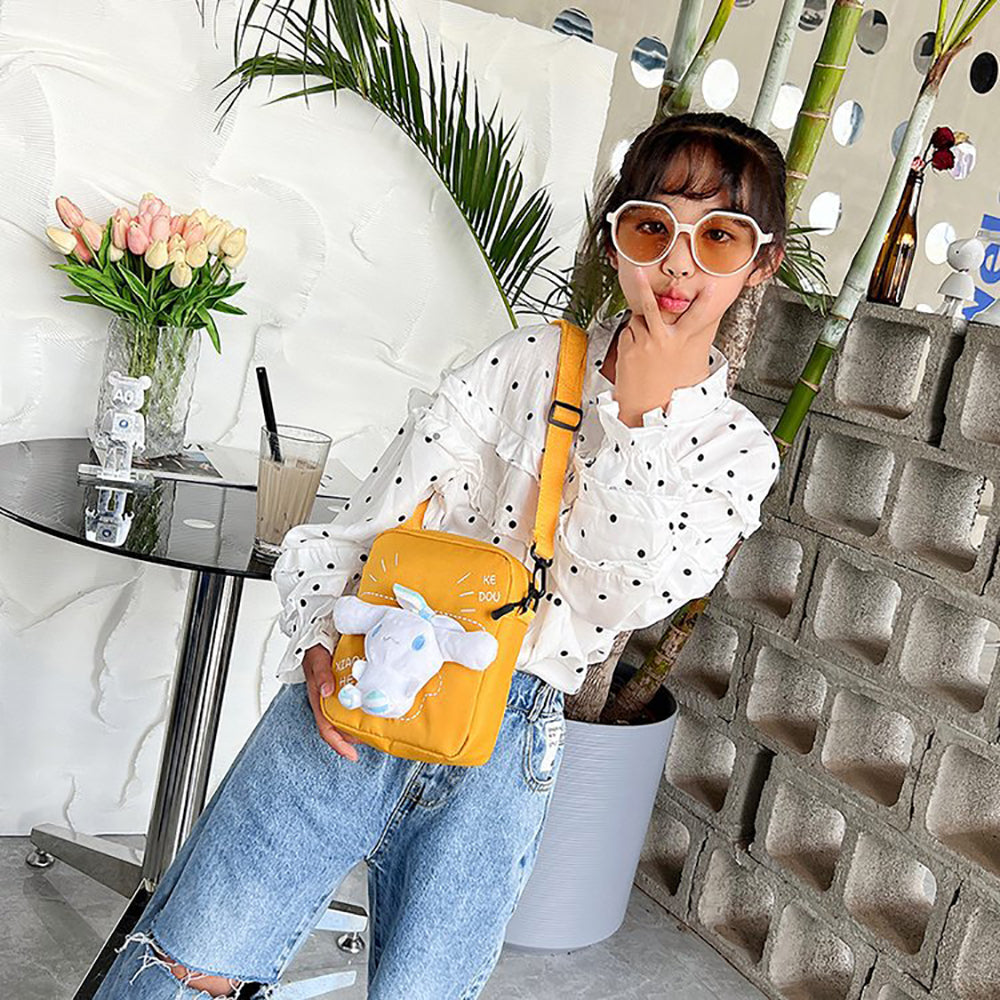Printed Structured Shoulder Bag with Applique
