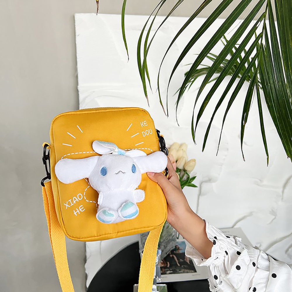 Printed Structured Shoulder Bag with Applique